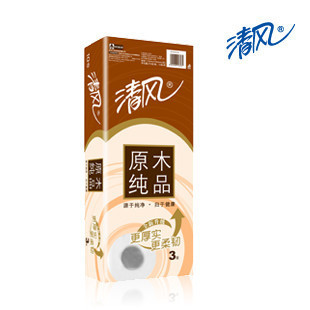 供應清風（B22AT4CN）原木三層270段卷紙