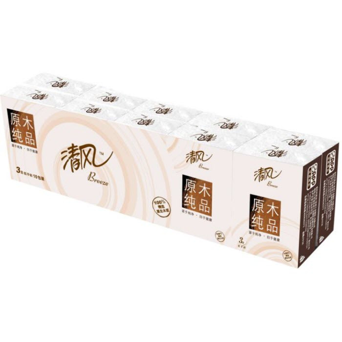 供應清風 B66AC 手帕紙原木純品3層10包