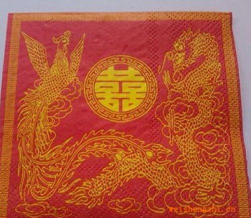(龍鳳呈祥款)m+紙巾、婚慶紙巾、喜宴紙巾