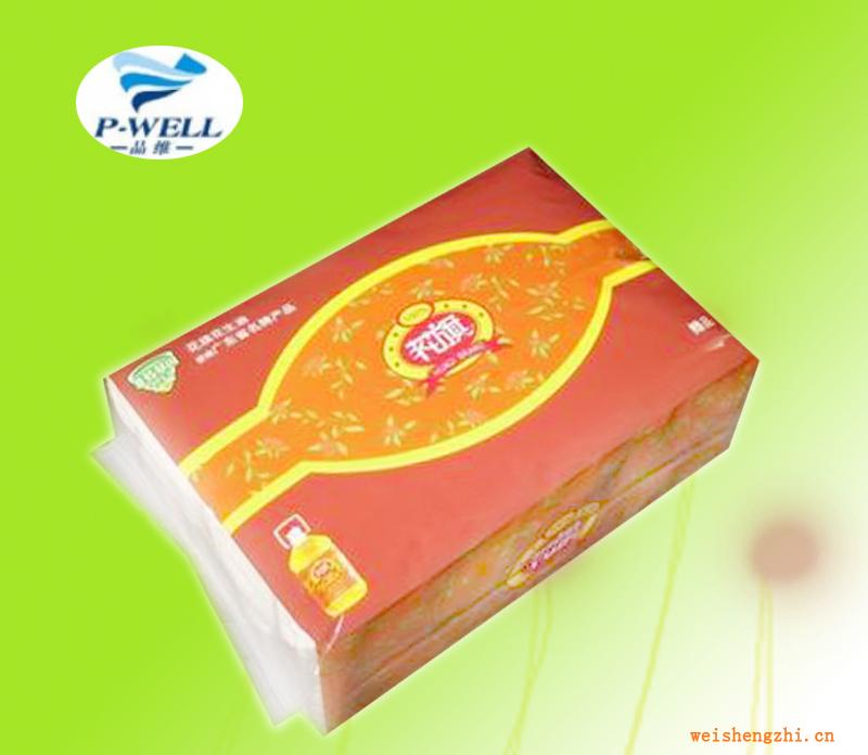 品維紙業(yè)廠家專業(yè)訂制各種規(guī)格軟包面巾，盒裝紙巾，廣告餐巾等