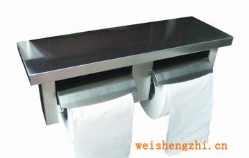 供應(yīng)南光304不銹鋼雙卷紙架，廁紙架，小卷紙盒NG-102