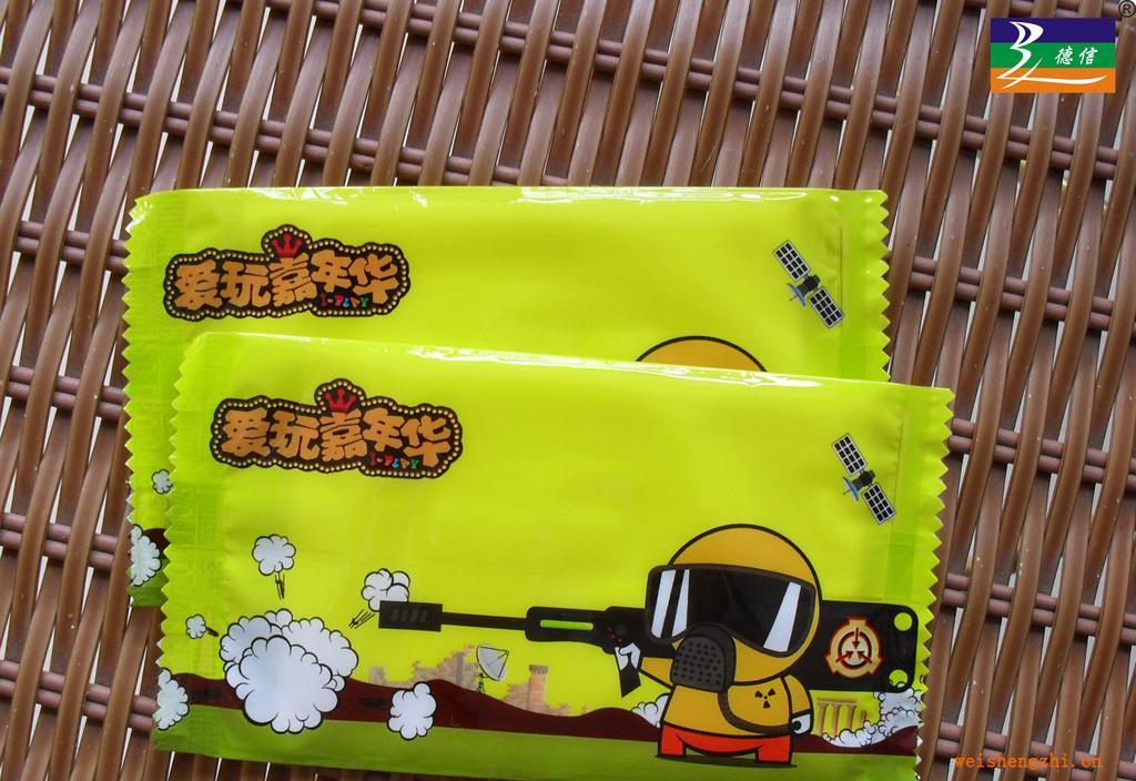 供應(yīng)單片裝促銷濕巾，檸檬水果香味濕巾，牛奶香味濕巾，清潔濕巾