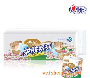 心相印柔膚180g三層10粒空心卷紙恒安