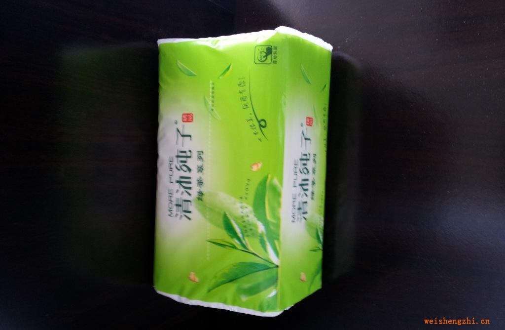 2012廠家直銷、福建華龍紙品、清沐純子綠茶400抽3包裝、軟抽面
