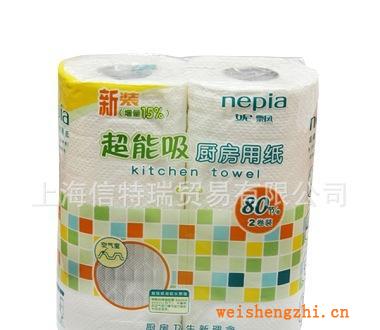 妮飄80節(jié)2卷裝超能吸廚房用紙/紙巾/萬(wàn)用紙WRA22